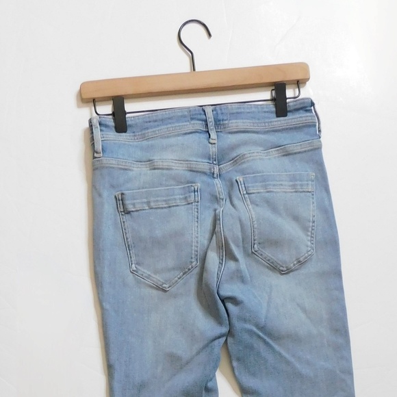 WE THE FREE Free People Light Wash High Waist Denim Jeans Stretch Button Fly 26 - Picture 8 of 11
